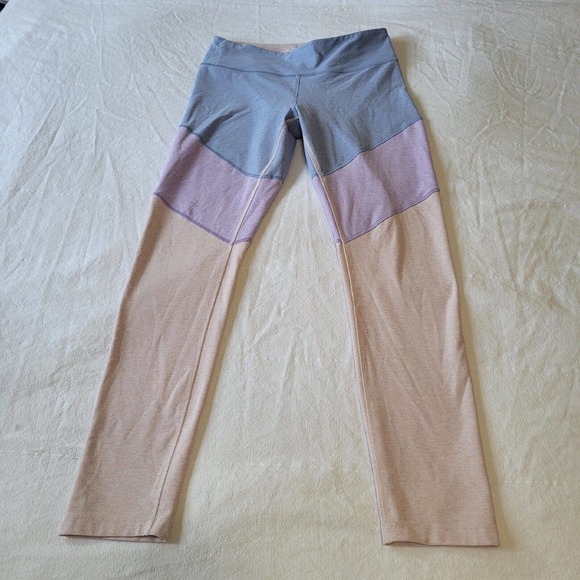 Outdoor Voices Pants - Outdoor Voices Color Block 7/8 Leggings Size Medium Pastel Shades